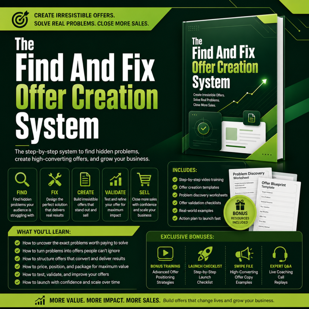 The Find and Fix Offer Creation System